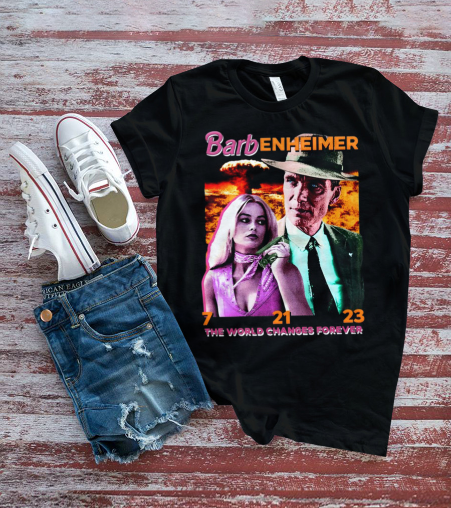 Barbenheimer The World Changes Forever 7 21 23 T-Shirt
