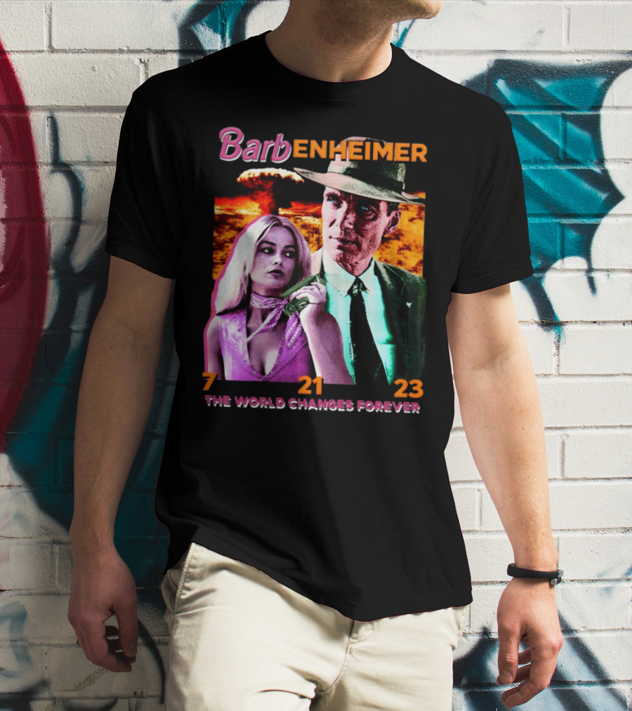 Barbenheimer The World Changes Forever 7 21 23 T-Shirt
