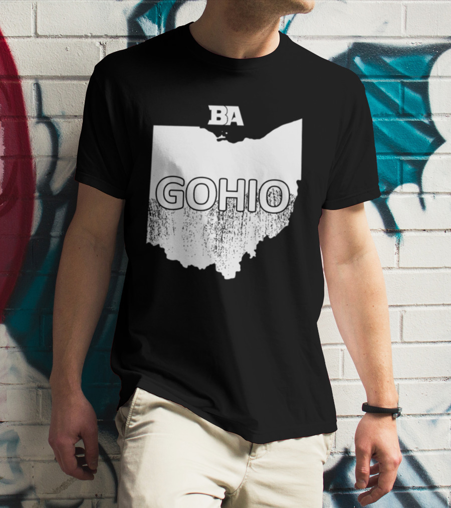 BA GOHIO Ohio Map T-Shirt