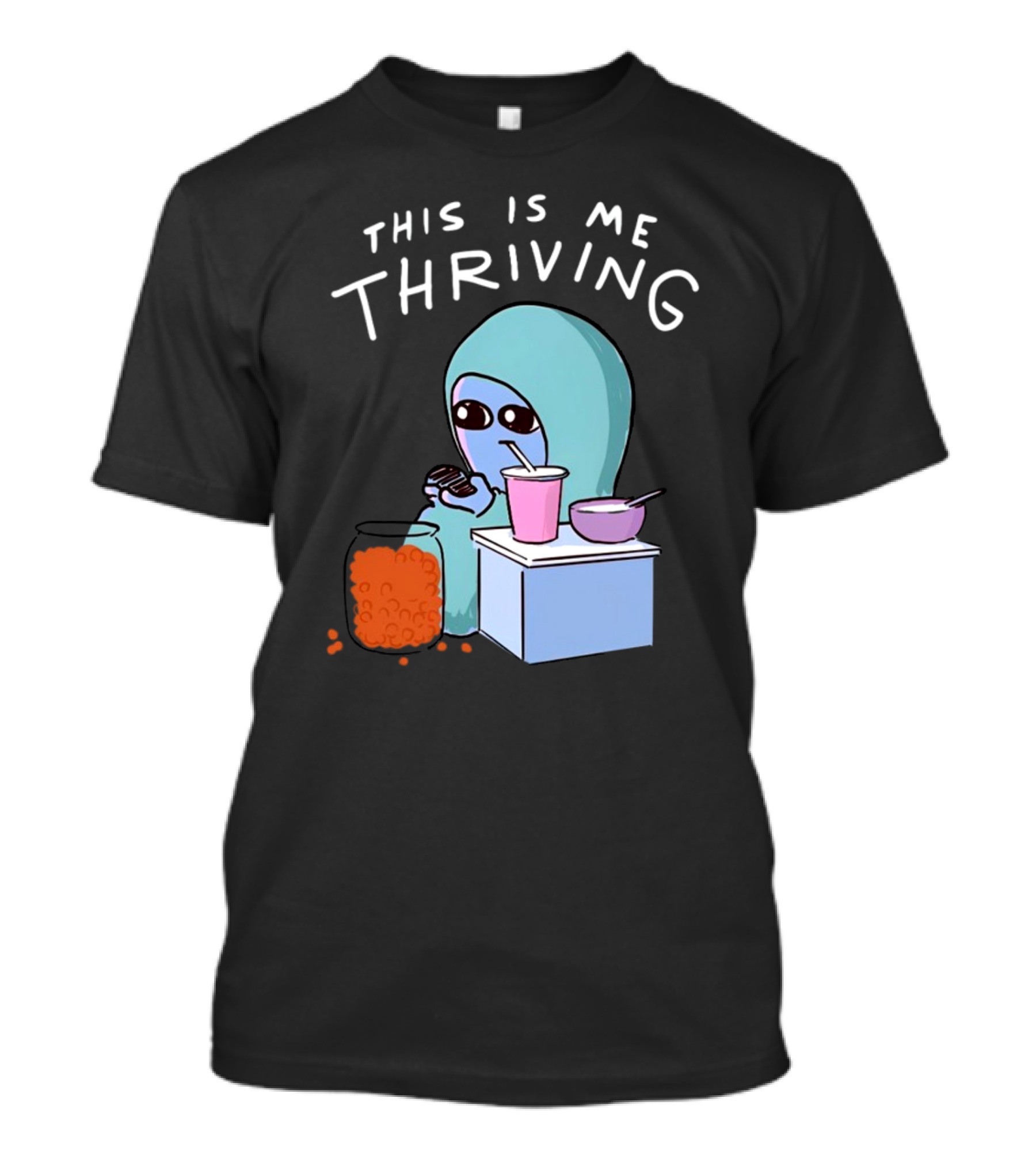 This Is Me Thriving Blanket Creature With Snacks T-Shirt