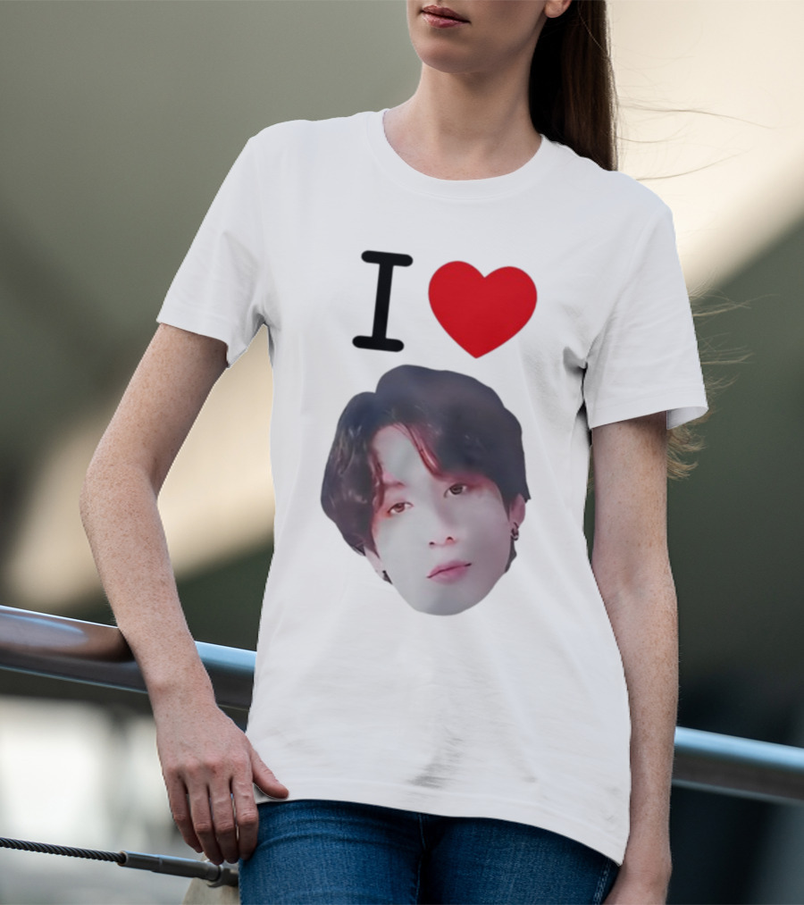 Connor Price I Love Jungkook BTS Face Heart T-Shirt