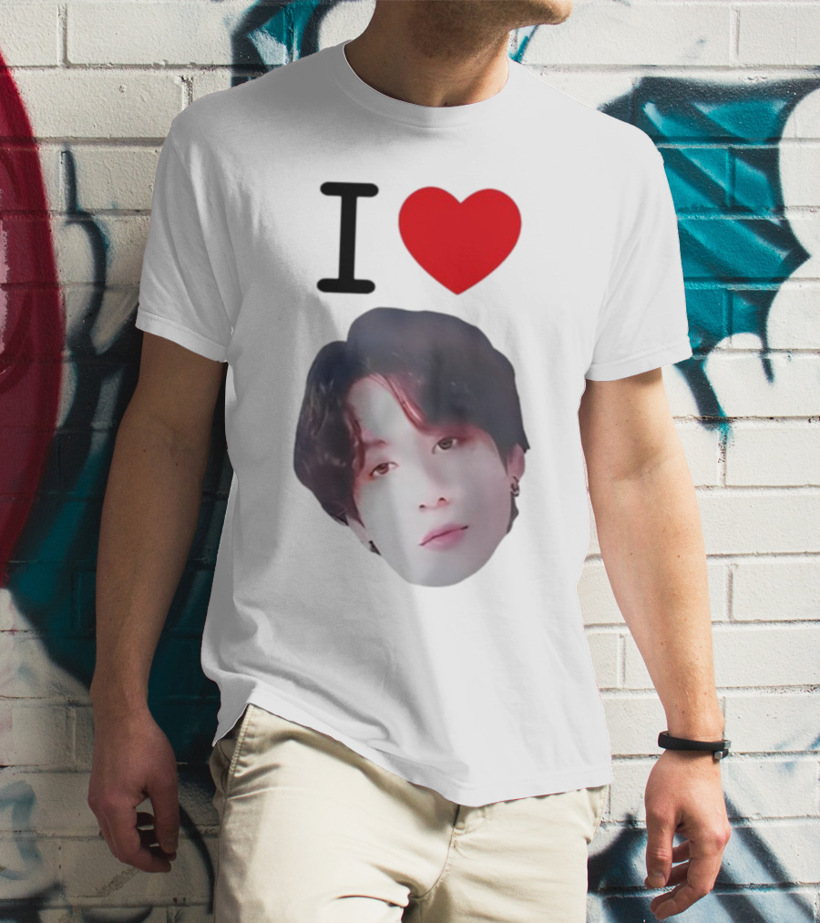 Connor Price I Love Jungkook BTS Face Heart T-Shirt