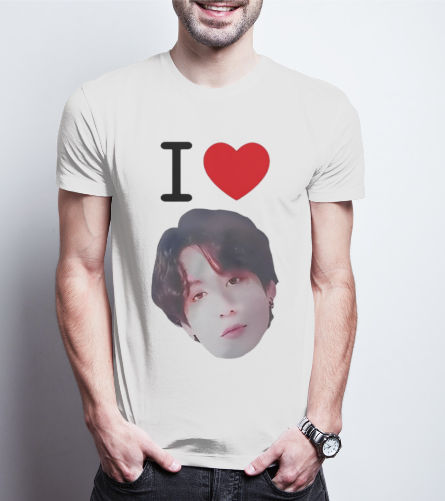 Connor Price I Love Jungkook BTS Face Heart T-Shirt