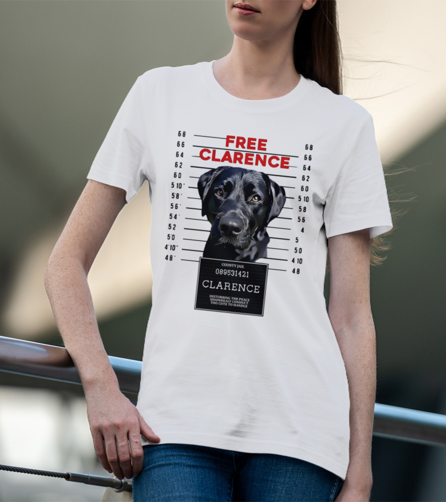 Free Clarence County Jail Disturbing The Peace Disorderly Conduct Too Cute To Handle T-Shirt