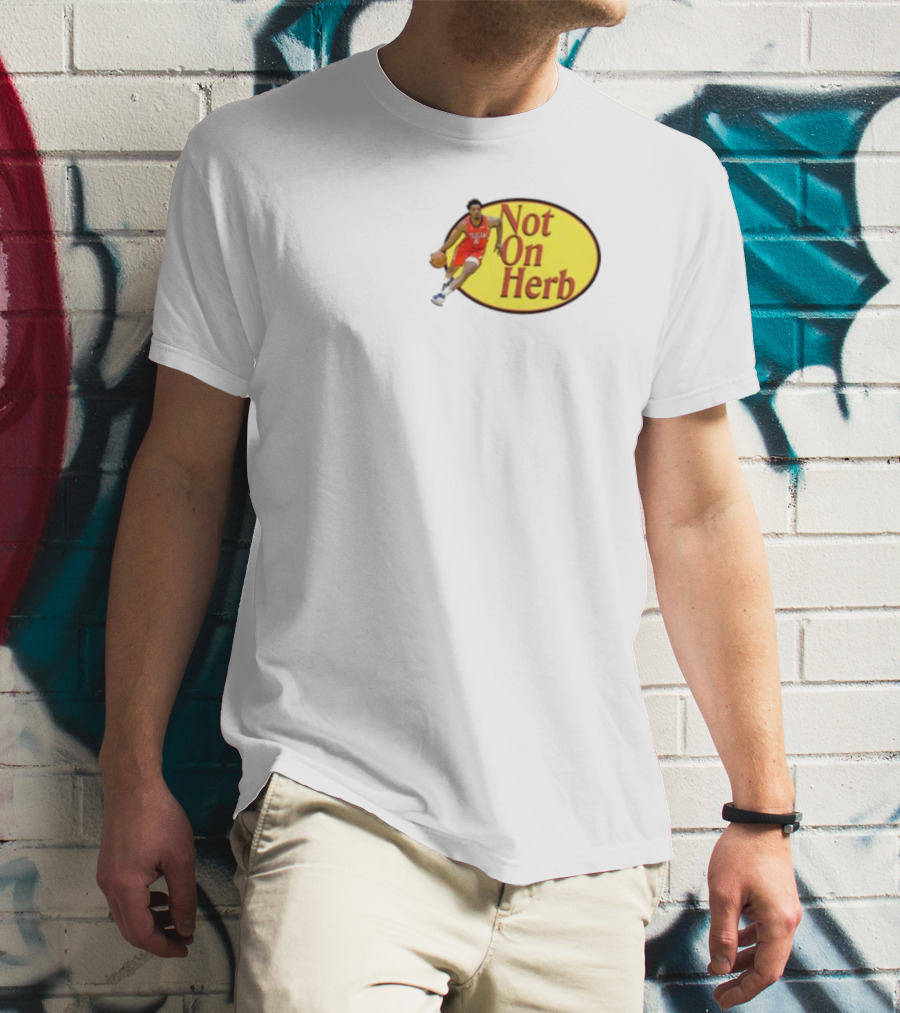 Not On Herb Basketball Player In Red Jersey T-Shirt