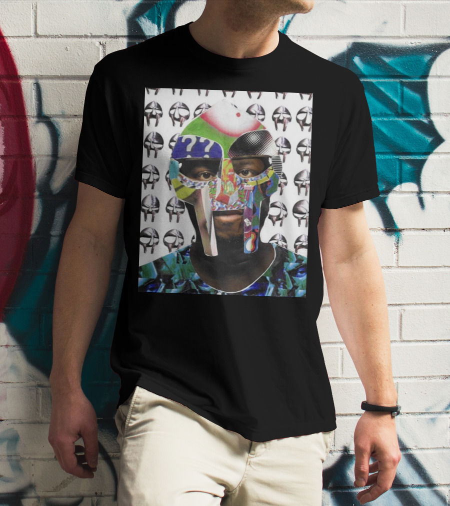 Ian Woods MF Doom Collage Mask T-Shirt