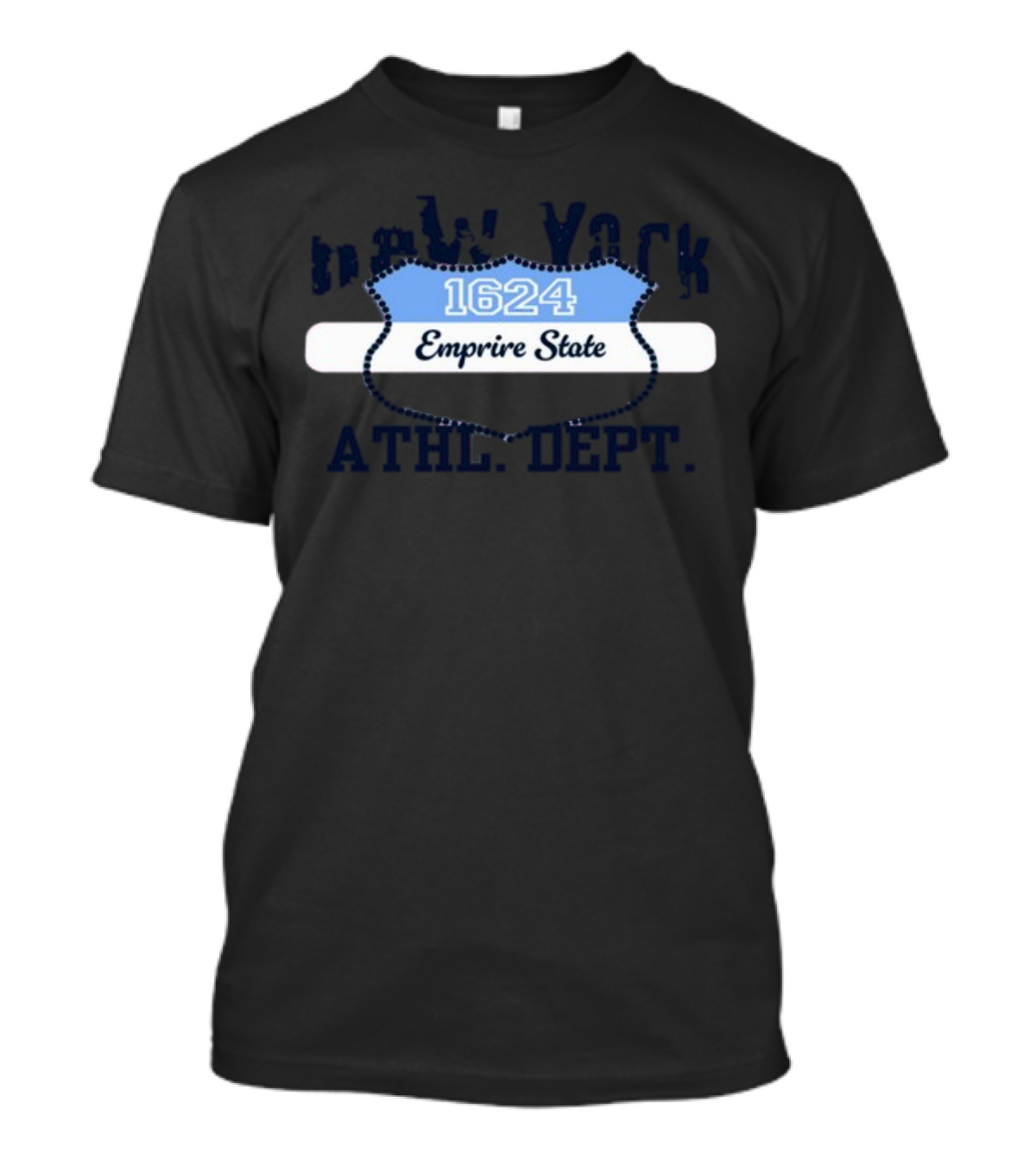 New York 1624 Empire State Athl Dept Athletic Badge T-Shirt
