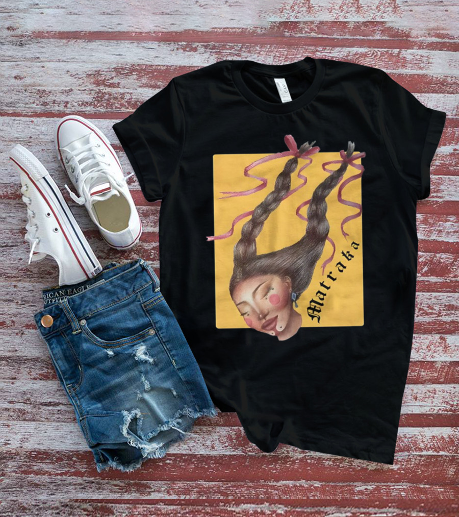 Matraka Braided Hair Art With Golden Background T-Shirt