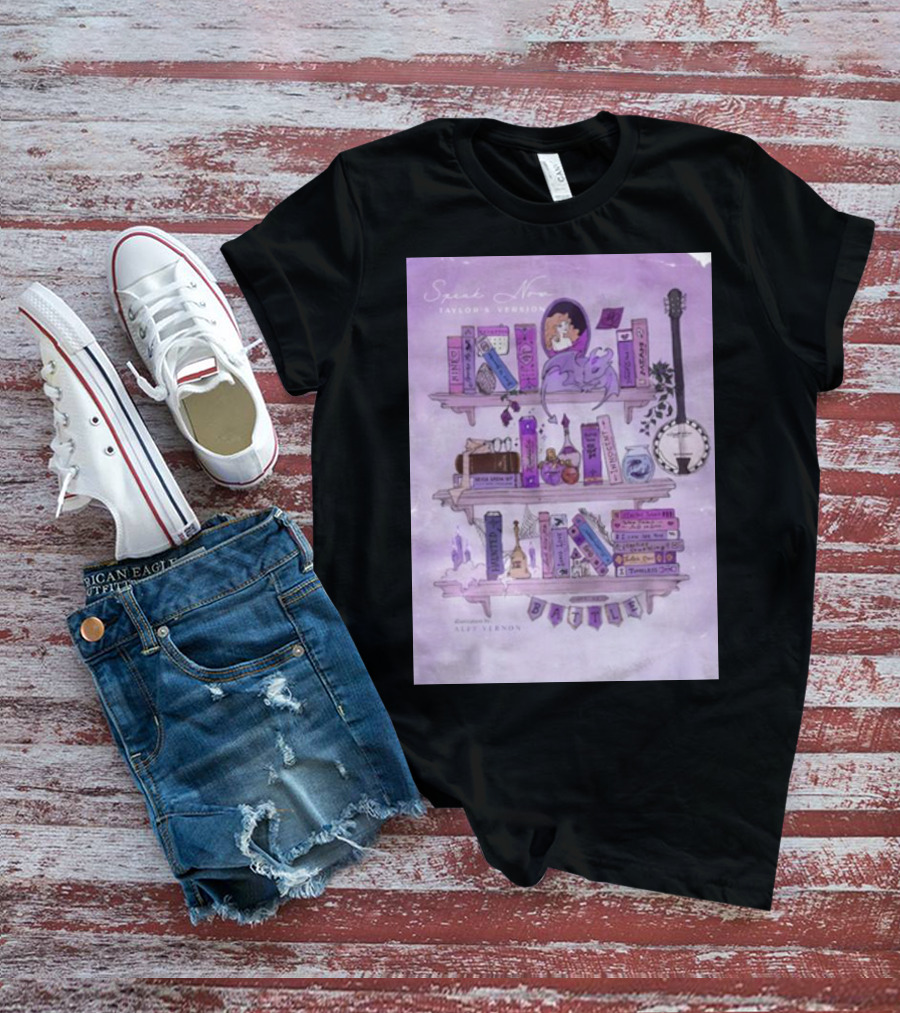 Bookshelf Of Speak Now Taylor's Version Illustrated By Alfie Vernon T-Shirt