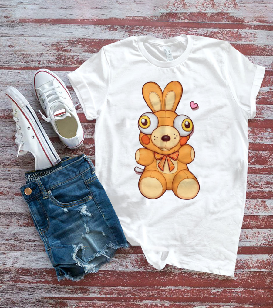 Bad Plushie Lover Quirky Bunny With Heart Eyes T-Shirt