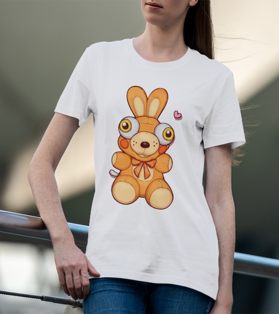 Bad Plushie Lover Quirky Bunny With Heart Eyes T-Shirt