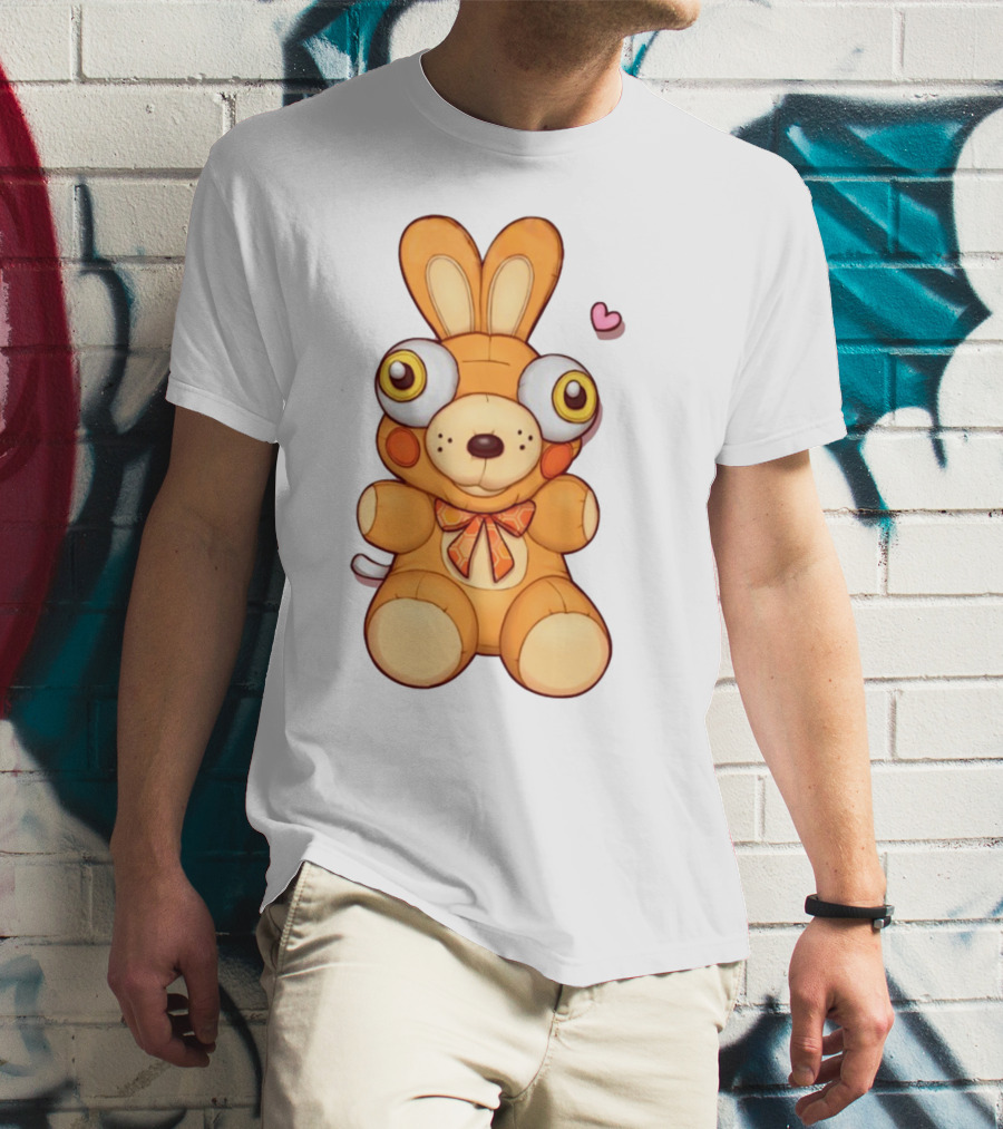 Bad Plushie Lover Quirky Bunny With Heart Eyes T-Shirt