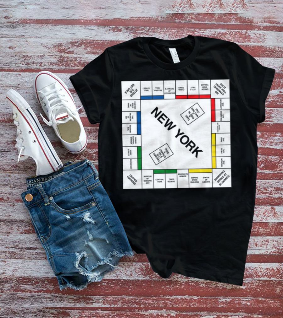 New York Monopoly Board Carrie Bradshaw Edition T-Shirt