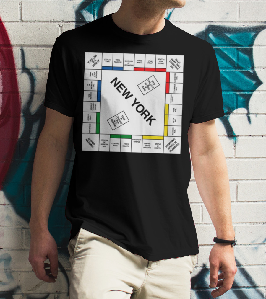 New York Monopoly Board Carrie Bradshaw Edition T-Shirt