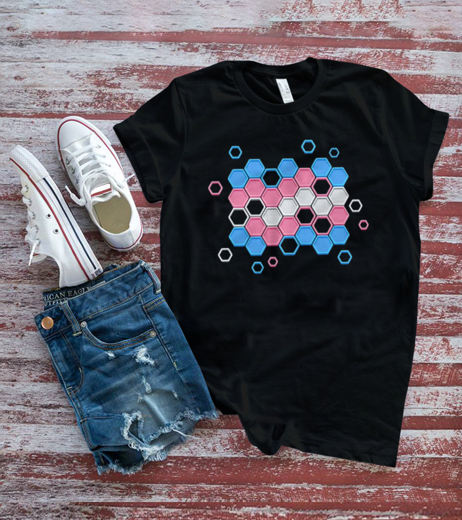 ItsBizabizow Prismatic Pride Trans Iconic Hexagonal T-Shirt