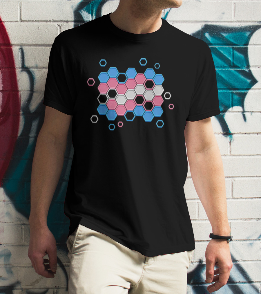 ItsBizabizow Prismatic Pride Trans Iconic Hexagonal T-Shirt
