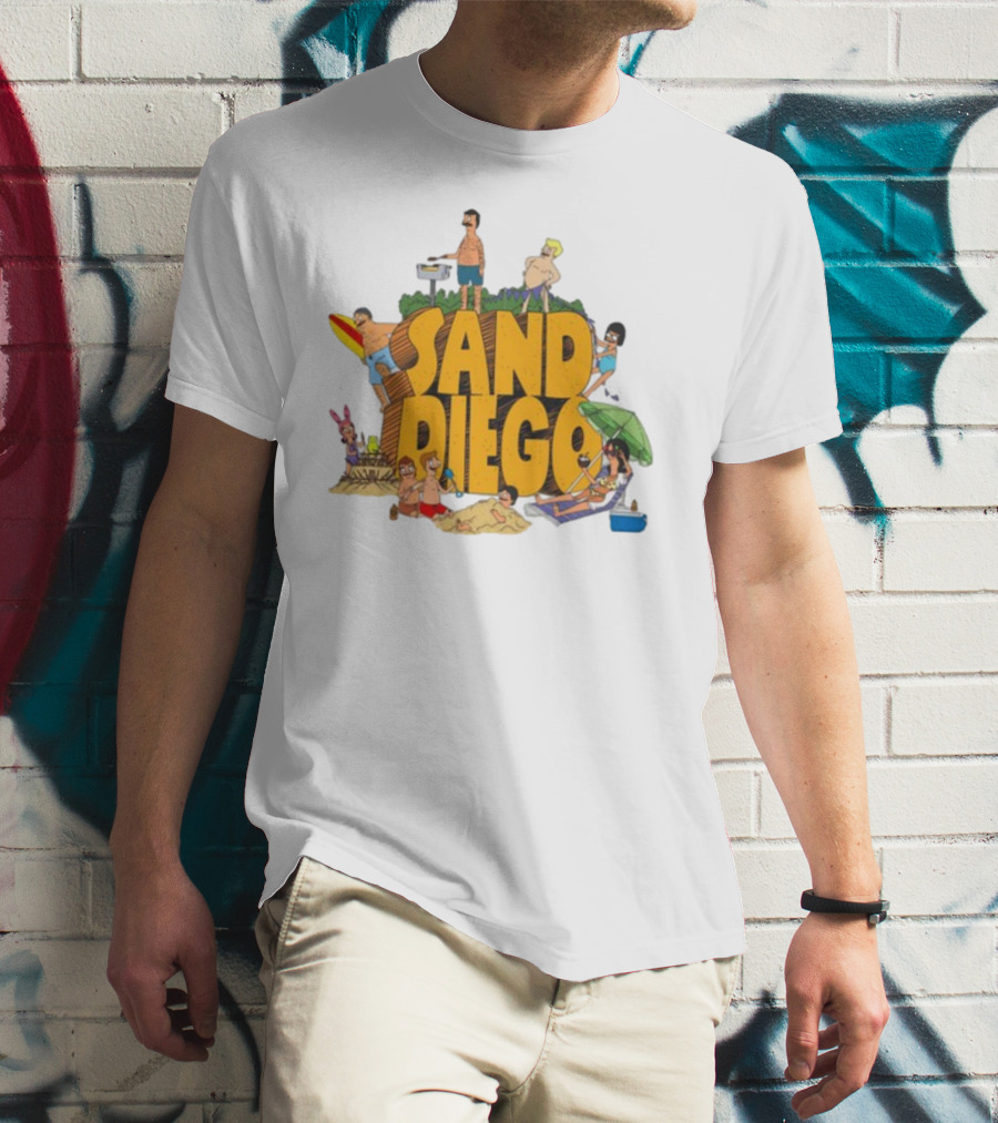 Bobs Burgers Characters San Diego Beach Day T-Shirt