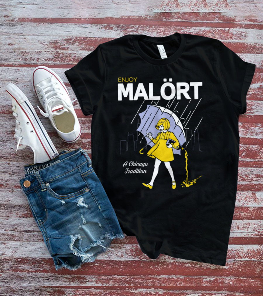 Enjoy Malört A Chicago Tradition Rainy City Street T-Shirt