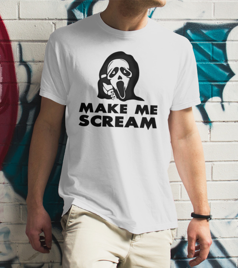 Make Me Scream Ghostface Smoking Iconic T-Shirt