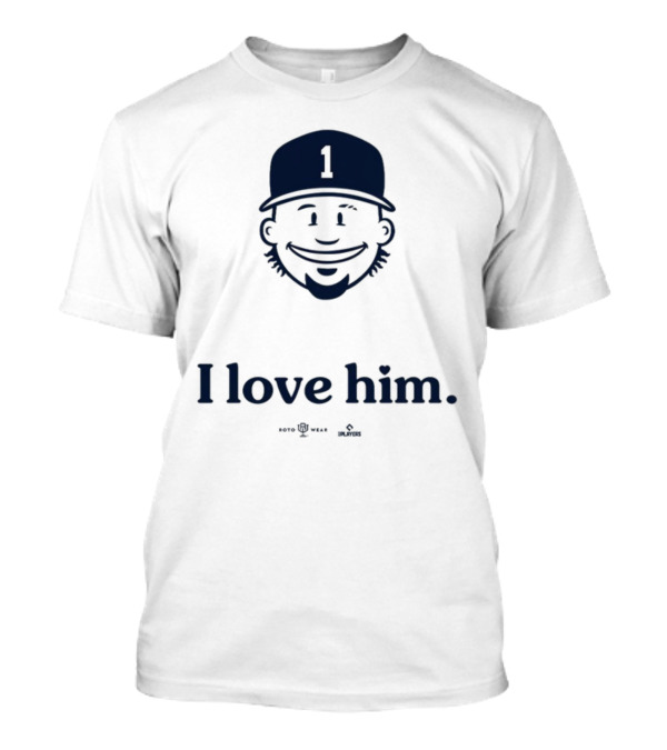 I Love Him Ozzie Number 1 Baseball Cap Player Sketch T-Shirt
