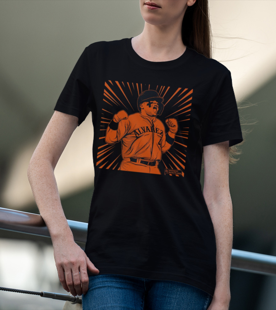 Athlete Logos Beast Alvarez Baseball Starburst T-Shirt