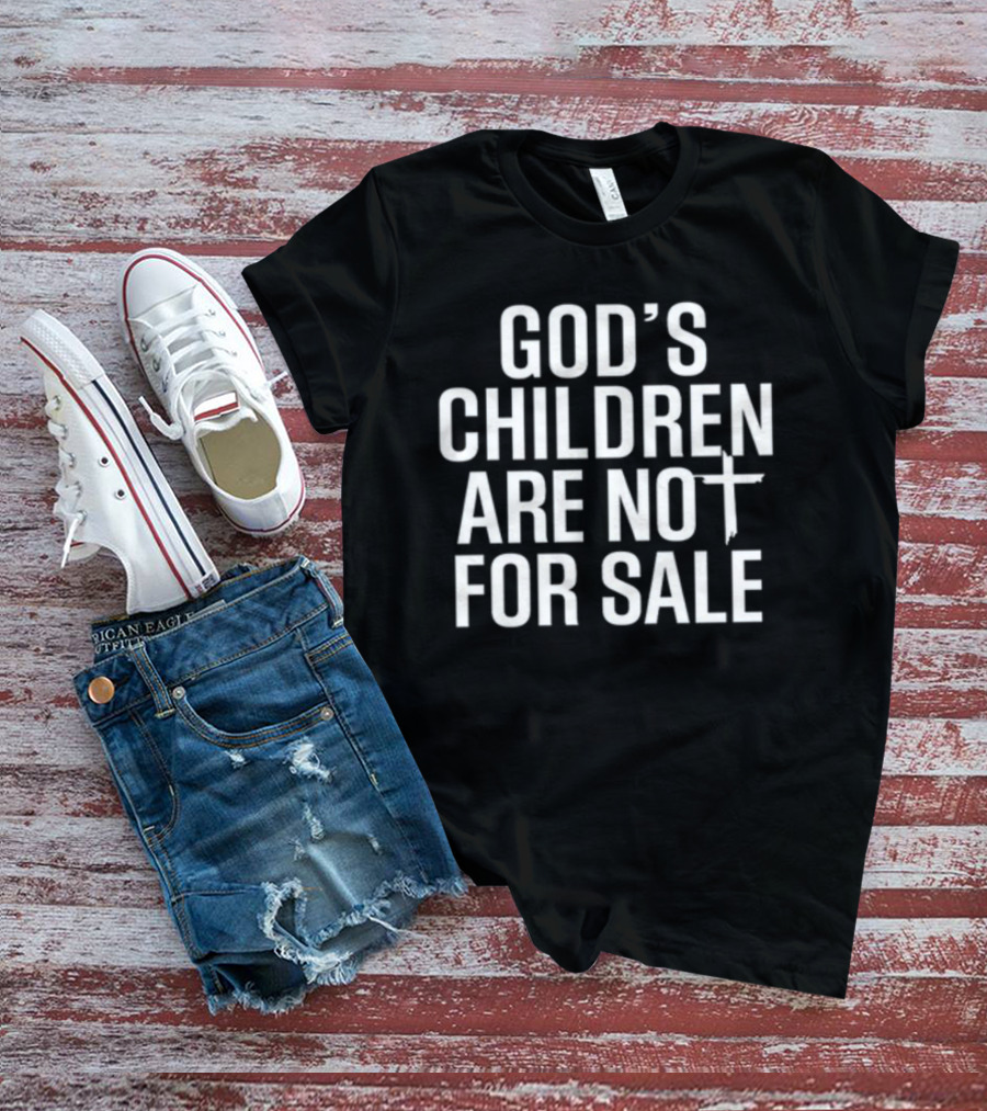 God's Children Are Not For Sale Irishpeachdesigns Cross T-Shirt
