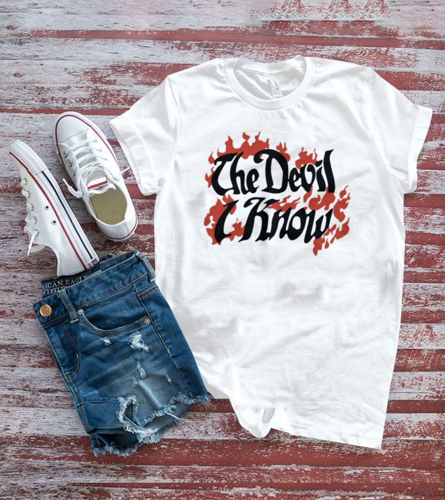 Suki Waterhouse Archive The Devil I Know Flaming Text T-Shirt