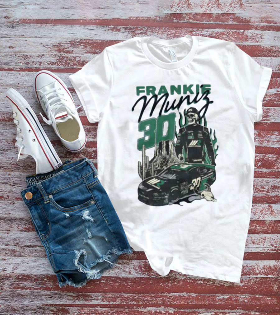 Frankie Muniz Racing Skeleton 30 Desert Car Cactus Skull T-Shirt