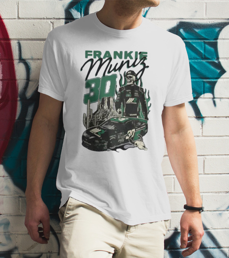 Frankie Muniz Racing Skeleton 30 Desert Car Cactus Skull T-Shirt
