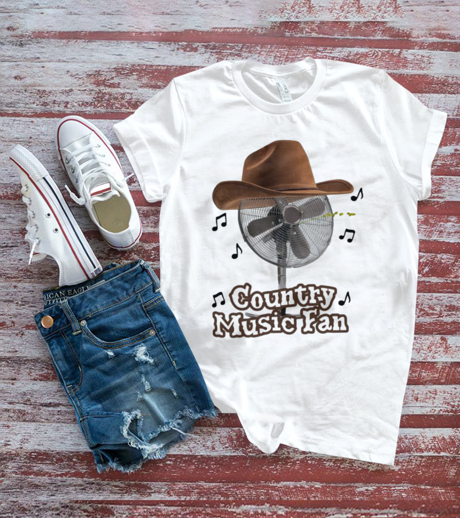 Country Music Fan Cowboy Hat With Musical Notes T-Shirt