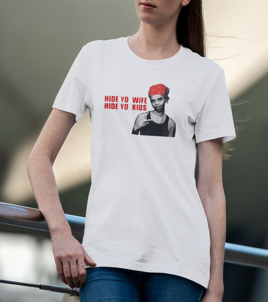 Hide Yo Wife Hide Yo Kids Viral Meme Red Bandana Image T-Shirt