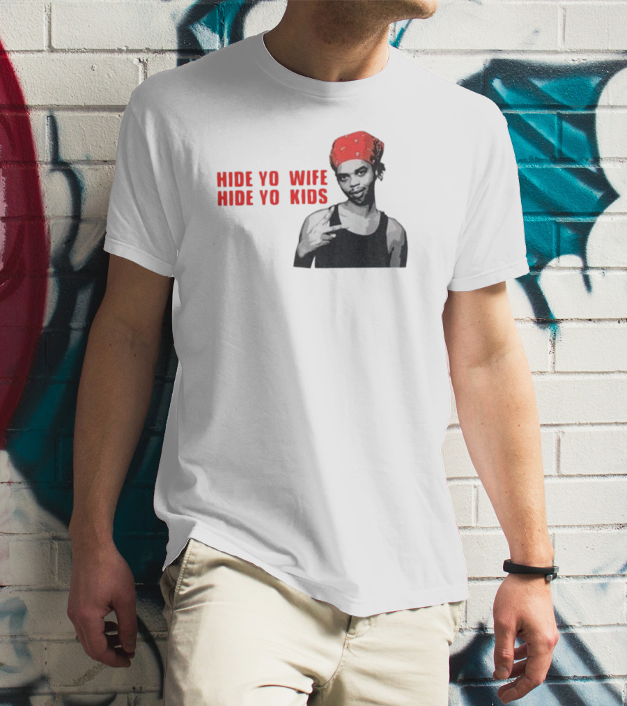 Hide Yo Wife Hide Yo Kids Viral Meme Red Bandana Image T-Shirt