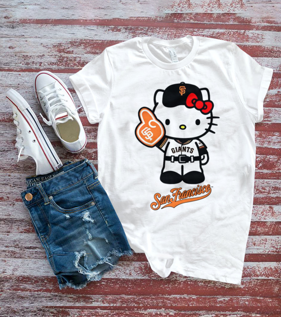 San Francisco Giants Hello Kitty Baseball Collaboration T-Shirt