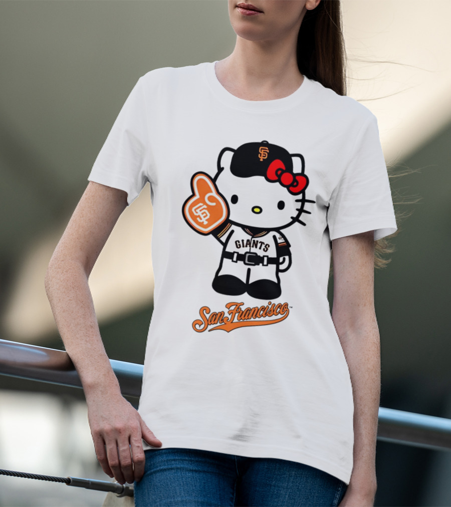 San Francisco Giants Hello Kitty Baseball Collaboration T-Shirt