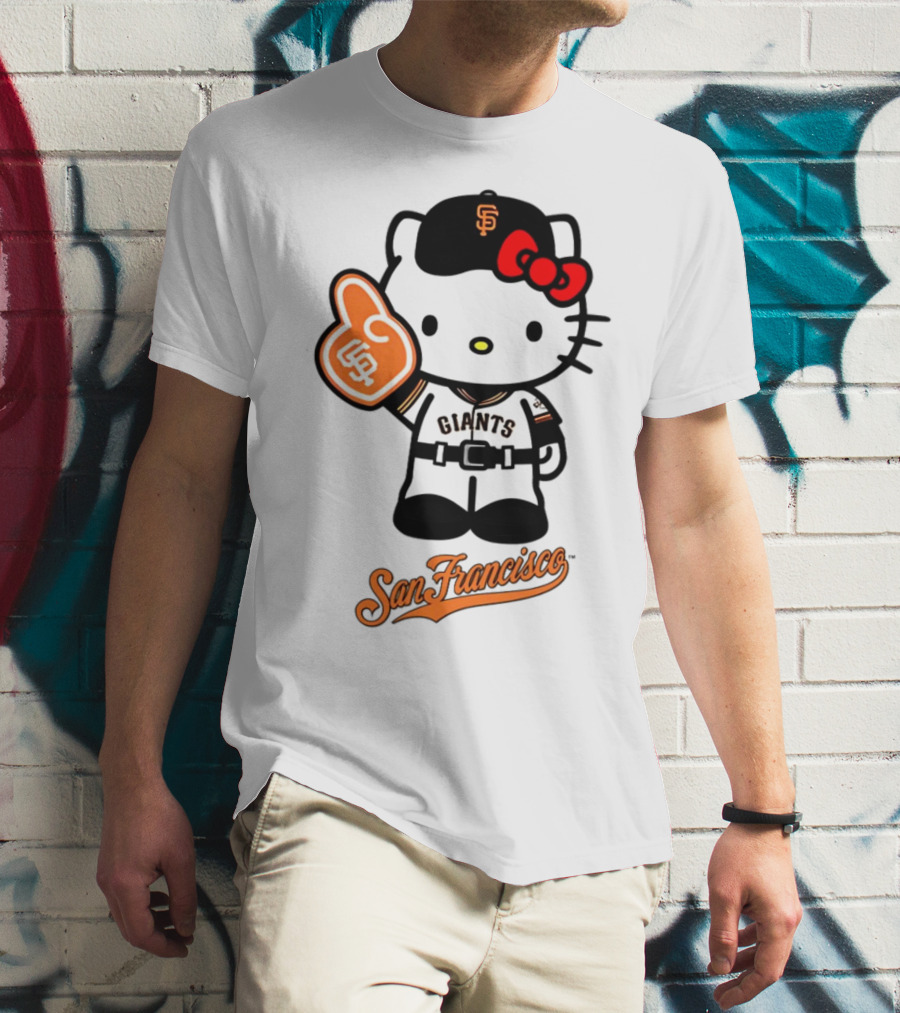 San Francisco Giants Hello Kitty Baseball Collaboration T-Shirt