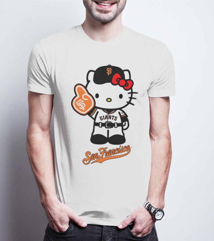 San Francisco Giants Hello Kitty Baseball Collaboration T-Shirt