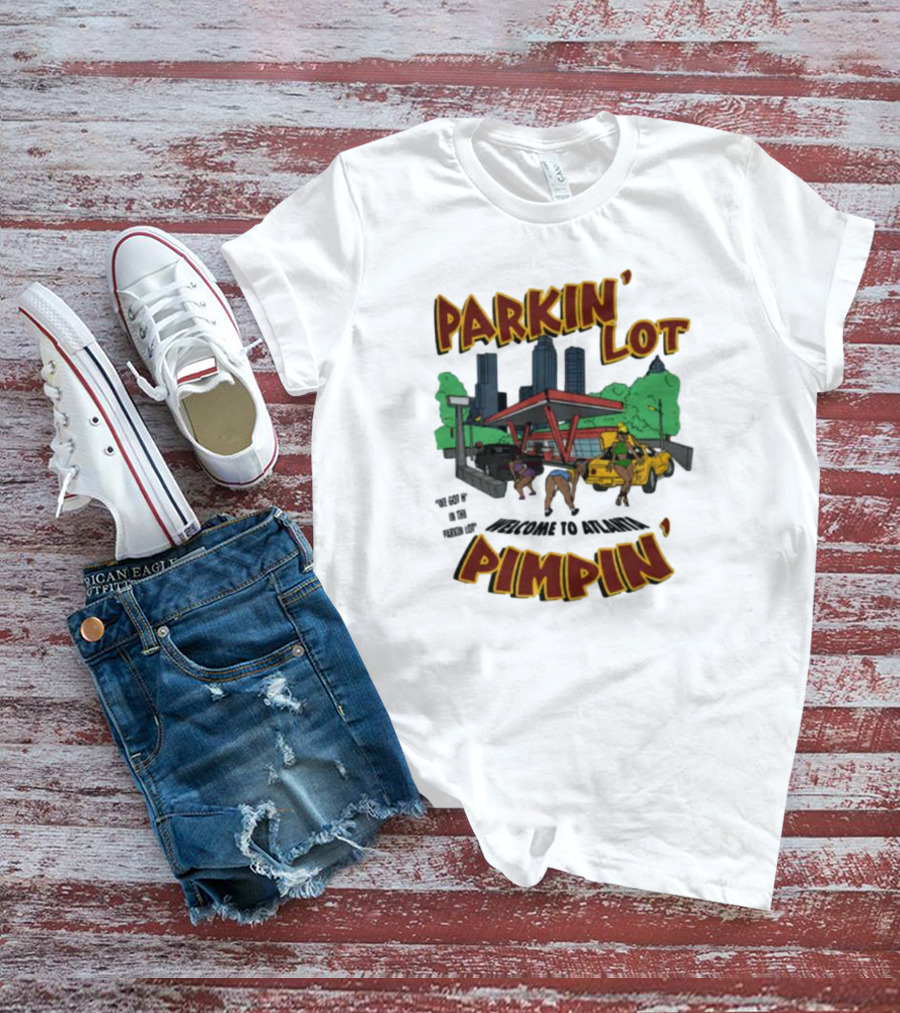 Parkin Lot Pimpin In The City With Cars And People T-Shirt