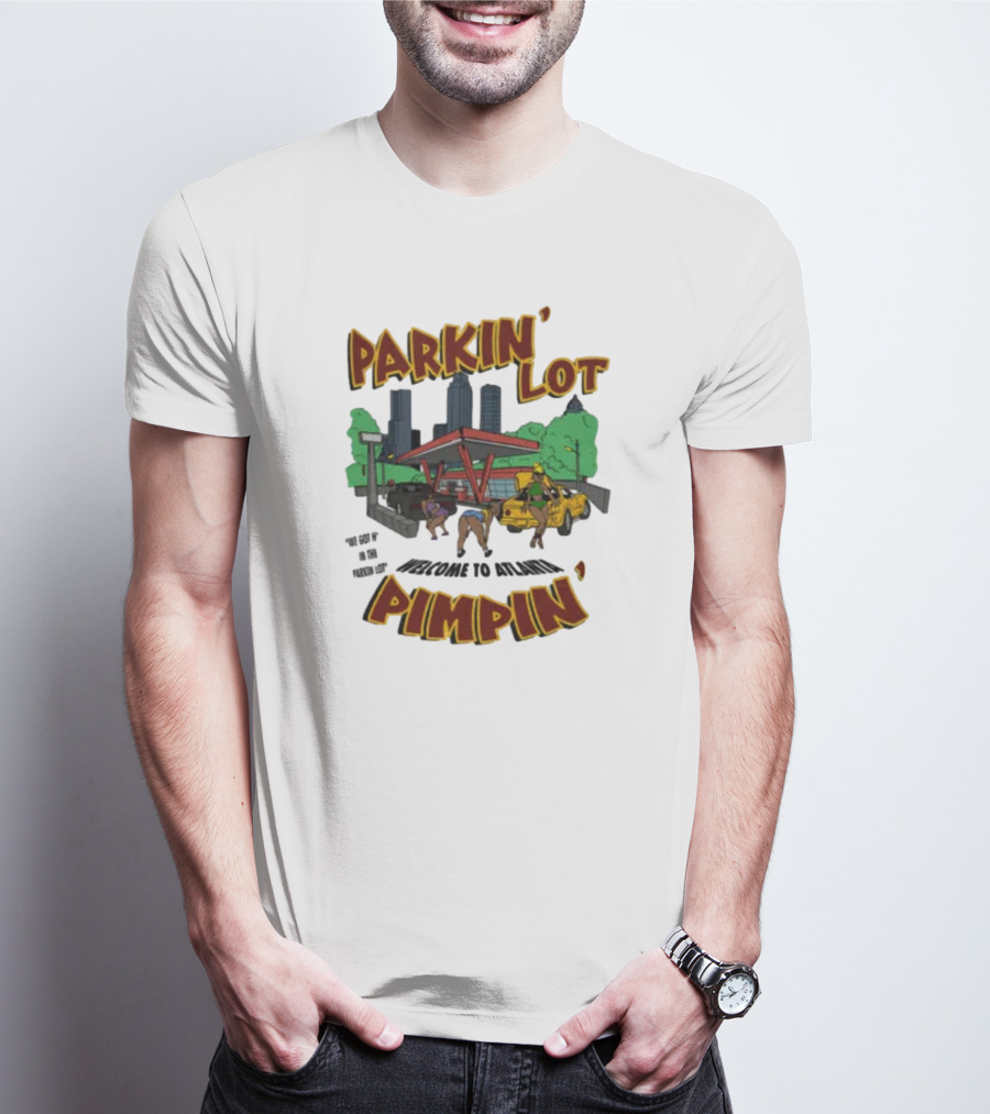 Parkin Lot Pimpin In The City With Cars And People T-Shirt