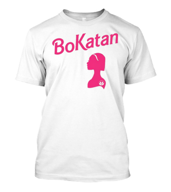 Bo-Katan Pink Silhouette With Mandalorian Insignia T-Shirt