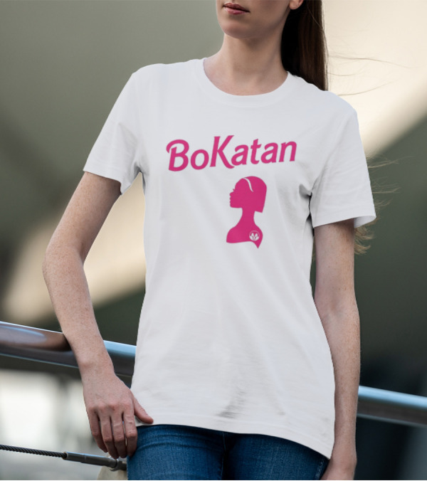 Bo-Katan Pink Silhouette With Mandalorian Insignia T-Shirt