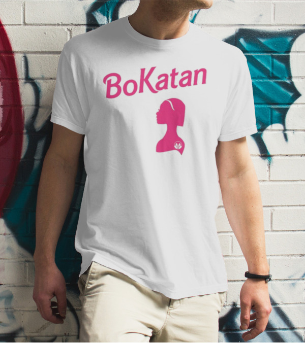 Bo-Katan Pink Silhouette With Mandalorian Insignia T-Shirt