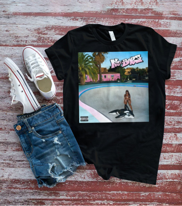 Thegirljt No Bars Inflatable Whale Pool Void Pink House Palm Trees T-Shirt