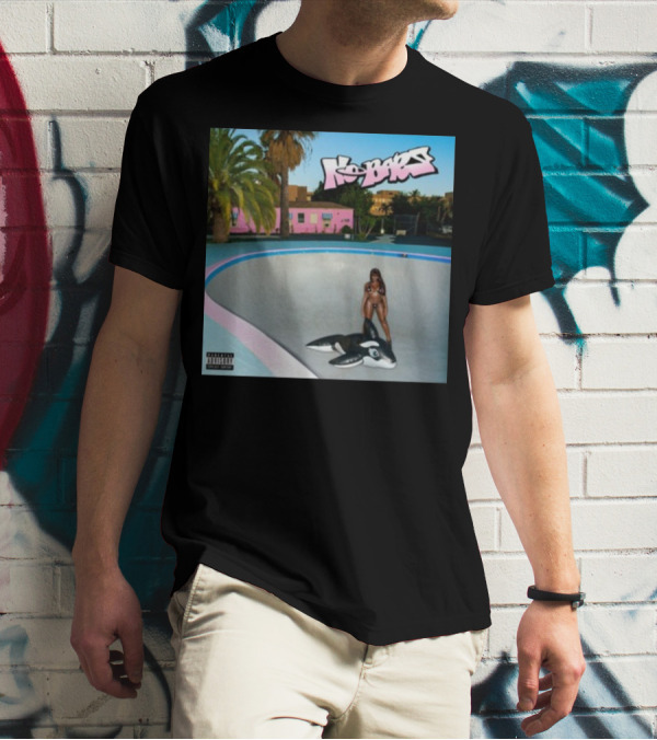 Thegirljt No Bars Inflatable Whale Pool Void Pink House Palm Trees T-Shirt