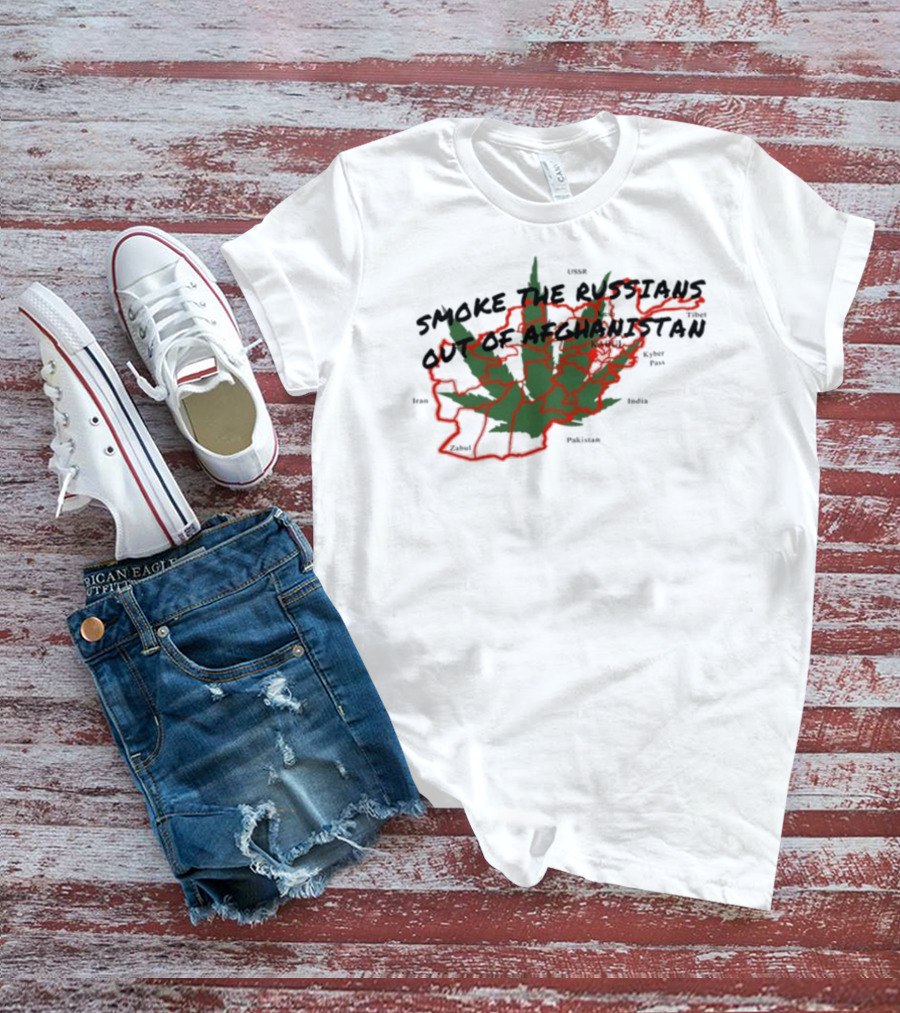 Smoke The Russians Out Of Afghanistan Map T-Shirt