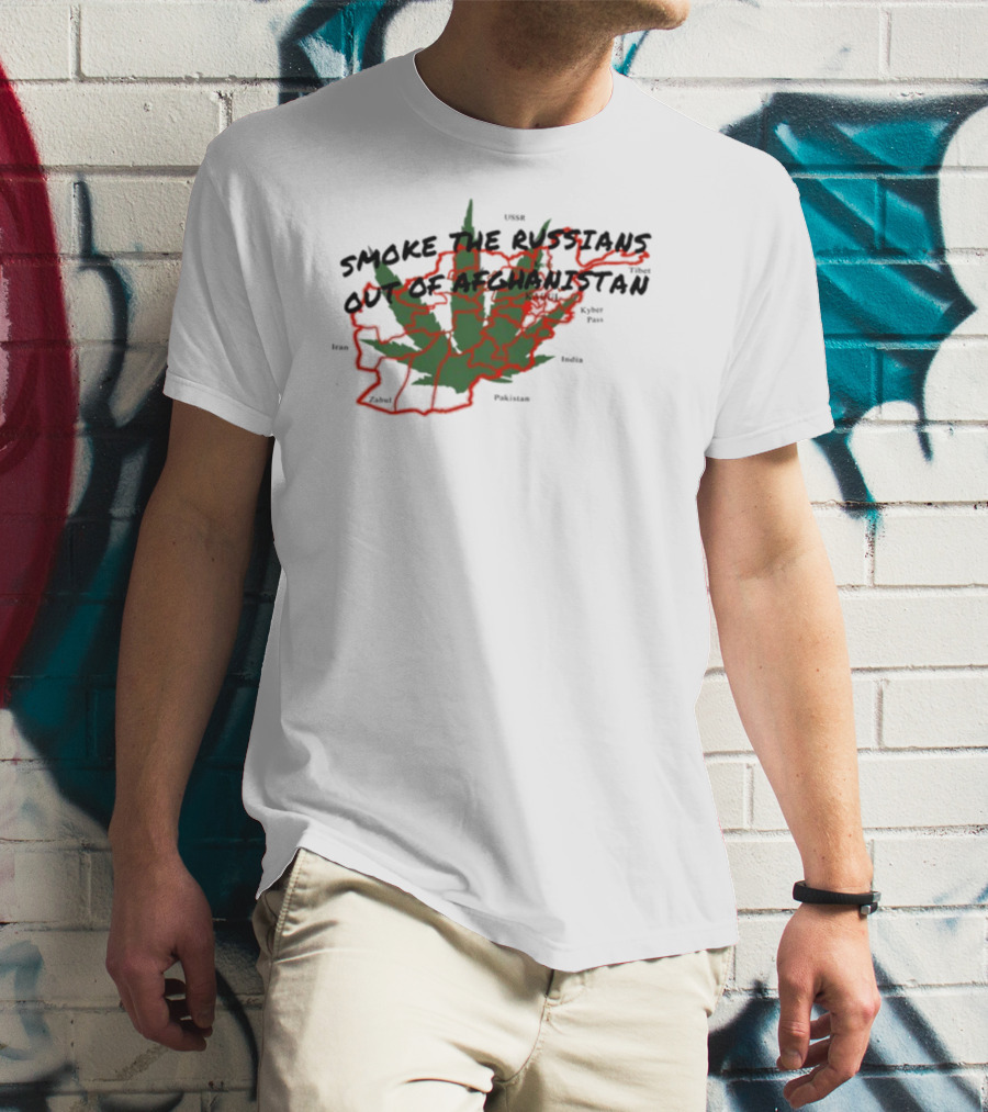 Smoke The Russians Out Of Afghanistan Map T-Shirt
