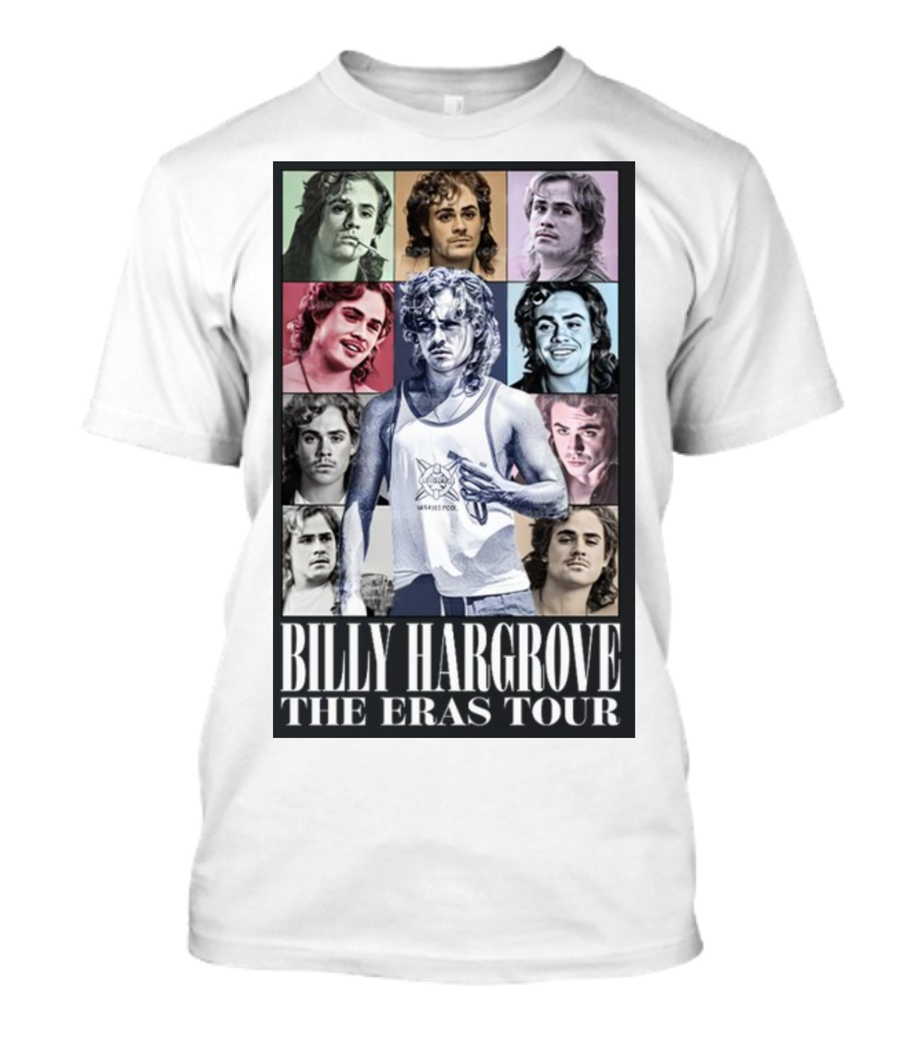 Billy Hargrove The Eras Tour Collage Of Iconic Portraits T-Shirt