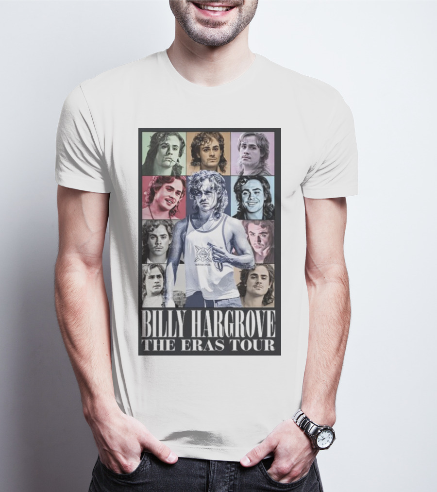 Billy Hargrove The Eras Tour Collage Of Iconic Portraits T-Shirt