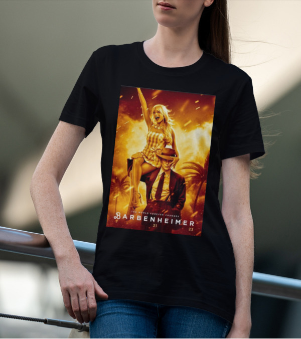 Barbenheimer 7 21 23 The World Forever Changes Stevereevesart T-Shirt
