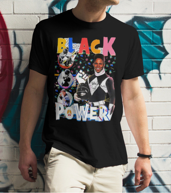 Walter Jones Black Power Peace Symbol Retro Comic T-Shirt