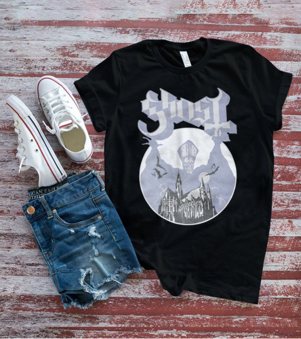 Ghost Opus Pastel Raglan Cathedral And Cardinal Bat T-Shirt